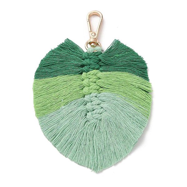 PandaHall Handmade Braided Macrame Cotton Thread Leaf Pendant Decorations, with Brass Clasp, Coconut Brown, 13.5cm Cotton Leaf
PandaHall Handmade Braided Macrame Cotton Thread Leaf Pendant Decorations, with Brass Clasp, Coconut Brown, 13.5cm Cotton Leaf