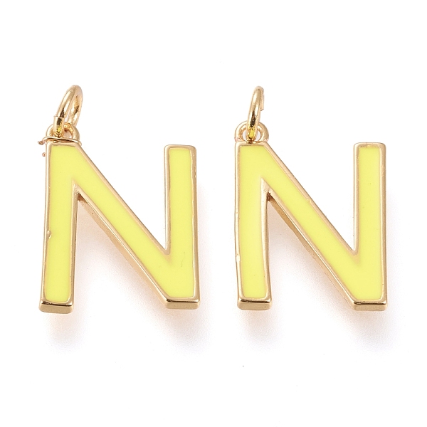 PandaHall Brass Enamel Pendants, with Jump Ring, Long-Lasting Plated, Real 18K Gold Plated, Letter.N, Champagne Yellow, Letter.N, N...
PandaHall Brass Enamel Pendants, with Jump Ring, Long-Lasting Plated, Real 18K Gold Plated, Letter.N, Champagne Yellow, Letter.N, N...