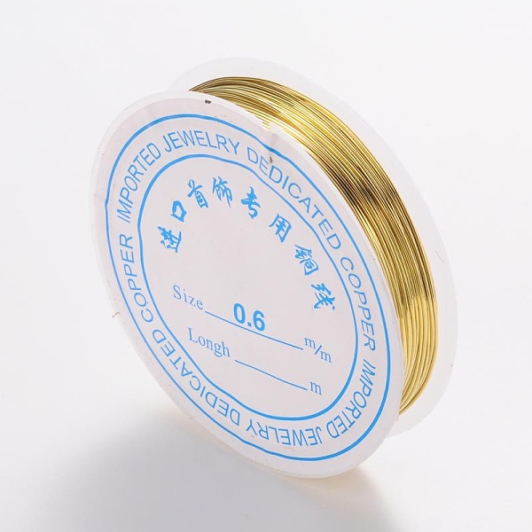 PandaHall Round Copper Jewelry Wire, Nickel Free, Golden, 22 Gauge, 0.6mm, about 26.24 Feet(8m)/roll Copper Round Gold
PandaHall Round Copper Jewelry Wire, Nickel Free, Golden, 22 Gauge, 0.6mm, about 26.24 Feet(8m)/roll Copper Round Gold