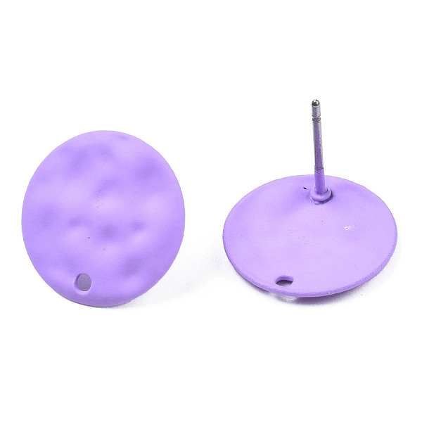 PandaHall Spray Painted Iron Stud Earring Findings, with Hole, Flat Round, Medium Purple, 14mm, Hole: 1.4mm, Pin: 0.7mm Iron Flat Round
PandaHall Spray Painted Iron Stud Earring Findings, with Hole, Flat Round, Medium Purple, 14mm, Hole: 1.4mm, Pin: 0.7mm Iron Flat Round