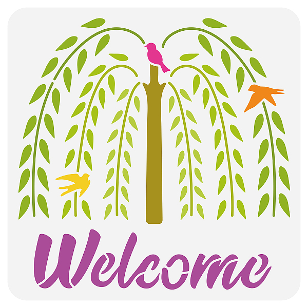 PandaHall FINGERINSPIRE Willow Stencil for Painting 11.8x11.8inch Reusable Bird Tree Paterrn Stencil Welcome to Spring Stencil Willow Tree...
PandaHall FINGERINSPIRE Willow Stencil for Painting 11.8x11.8inch Reusable Bird Tree Paterrn Stencil Welcome to Spring Stencil Willow Tree...