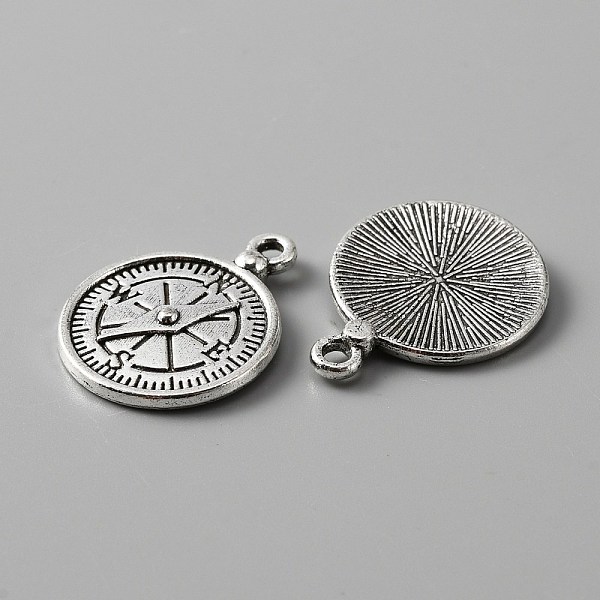 PandaHall Tibetan Style Alloy Charm, Compass, Antique Silver, 26.5x20x3mm, Hole: 2mm Alloy Flat Round
PandaHall Tibetan Style Alloy Charm, Compass, Antique Silver, 26.5x20x3mm, Hole: 2mm Alloy Flat Round