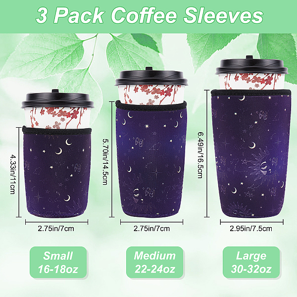 PandaHall CREATCABIN 3 Sizes Reusable Neoprene Insulator Sleeve Iced Coffee Sleeve Moon Star Drink Sleeves Holder Iced Hot Drinks Tea for...
PandaHall CREATCABIN 3 Sizes Reusable Neoprene Insulator Sleeve Iced Coffee Sleeve Moon Star Drink Sleeves Holder Iced Hot Drinks Tea for...