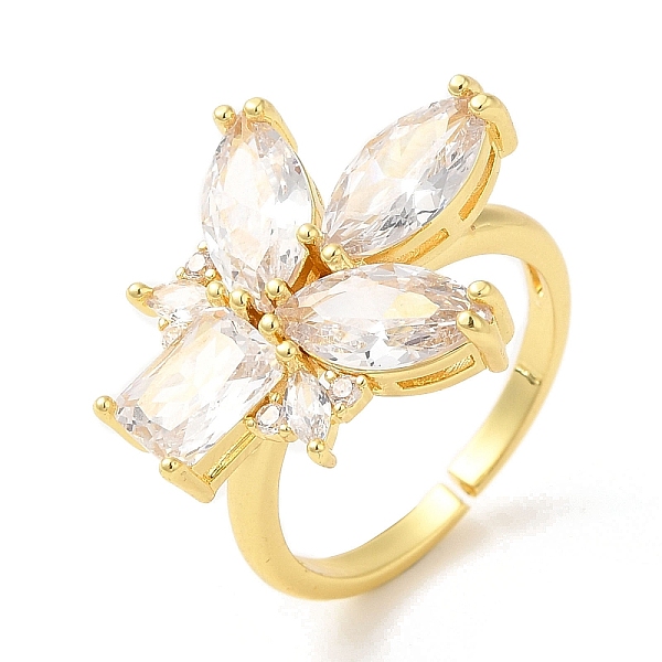 PandaHall Rack Plating Brass Micro Pave Cubic Zirconia Flower Open Cuff Rings, Lead Free & Cadmium Free, Real 18K Gold Plated, US Size 6 3/4...
PandaHall Rack Plating Brass Micro Pave Cubic Zirconia Flower Open Cuff Rings, Lead Free & Cadmium Free, Real 18K Gold Plated, US Size 6 3/4...