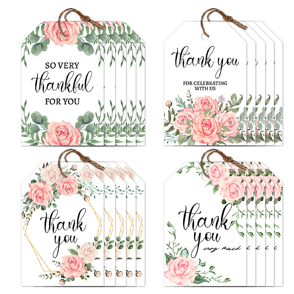 PandaHall 120Pcs 4 Styles Flower Paper Thank You Gift Tags, Hange Tags, For Arts and Crafts, with 30M Jute Twine, Rectangle, Flower..., Pink
PandaHall 120Pcs 4 Styles Flower Paper Thank You Gift Tags, Hange Tags, For Arts and Crafts, with 30M Jute Twine, Rectangle, Flower..., Pink