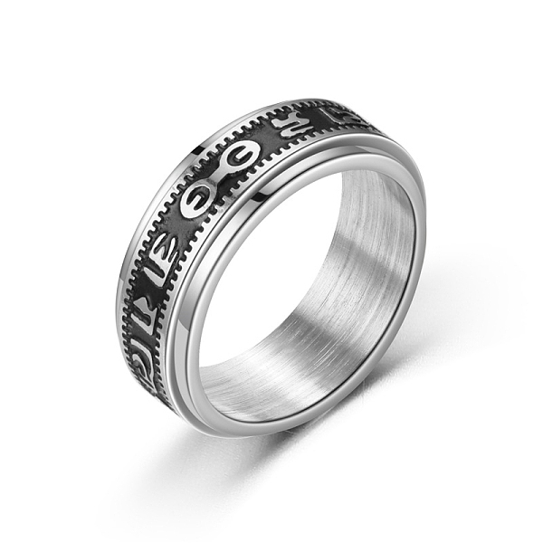 PandaHall Om Mani Padme Hum Stainless Steel Rotating Finger Ring, Fidget Spinner Ring for Calming Worry Meditation, Stainless Steel Color...
PandaHall Om Mani Padme Hum Stainless Steel Rotating Finger Ring, Fidget Spinner Ring for Calming Worry Meditation, Stainless Steel Color...