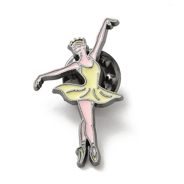 PandaHall Dancing Girl Enamel Pins, Gunmetal Alloy Badge for Women, Light Khaki, 29.5x17x1.3mm Alloy+Enamel Human
PandaHall Dancing Girl Enamel Pins, Gunmetal Alloy Badge for Women, Light Khaki, 29.5x17x1.3mm Alloy+Enamel Human