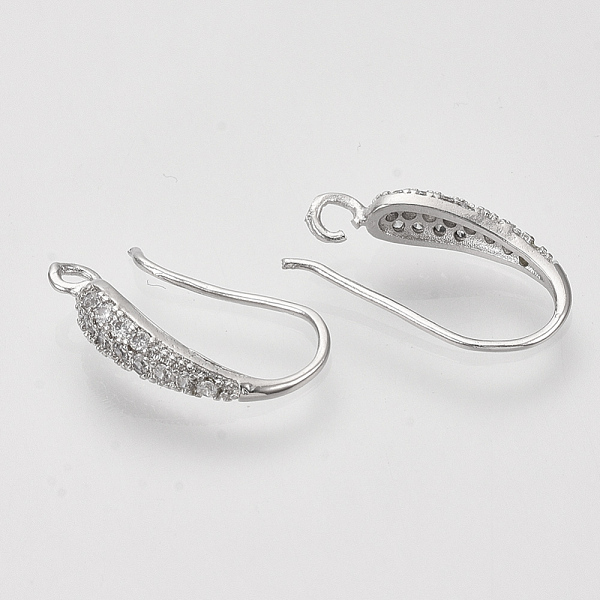 PandaHall Brass Micro Pave Cubic Zirconia Earring Hooks, with Horizontal Loop, Nickel Free, Clear, Real Platinum Plated, 19~20x10~11x4mm...
PandaHall Brass Micro Pave Cubic Zirconia Earring Hooks, with Horizontal Loop, Nickel Free, Clear, Real Platinum Plated, 19~20x10~11x4mm...