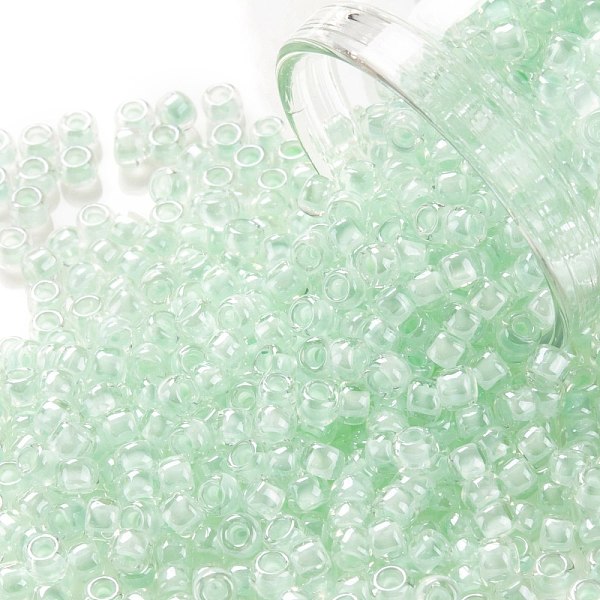 PandaHall TOHO Round Seed Beads, Japanese Seed Beads, (1065) Mint Lined Crystal, 8/0, 3mm, Hole: 1mm, about 10000pcs/pound Glass Clear
PandaHall TOHO Round Seed Beads, Japanese Seed Beads, (1065) Mint Lined Crystal, 8/0, 3mm, Hole: 1mm, about 10000pcs/pound Glass Clear