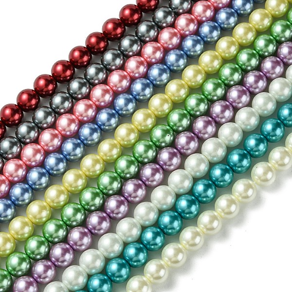 PandaHall Eco-Friendly Glass Pearl Bead Strands, Round, Dyed, Cotton Cord Threaded, Mixed Color, 12mm, Hole: 1.2~1.5mm, about 34pcs/strand..., Multicolor
PandaHall Eco-Friendly Glass Pearl Bead Strands, Round, Dyed, Cotton Cord Threaded, Mixed Color, 12mm, Hole: 1.2~1.5mm, about 34pcs/strand..., Multicolor