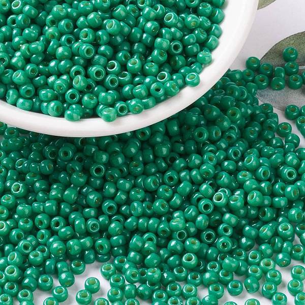 PandaHall MIYUKI Round Rocailles Beads, Japanese Seed Beads, 8/0, (RR4477) Duracoat Dyed Opaque Spruce, 3mm, Hole: 1mm, about..., Green
PandaHall MIYUKI Round Rocailles Beads, Japanese Seed Beads, 8/0, (RR4477) Duracoat Dyed Opaque Spruce, 3mm, Hole: 1mm, about..., Green