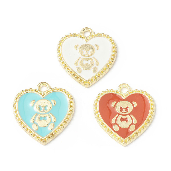 PandaHall Alloy Enamel Pendants, Heart with Bear Pattern Charm, Golden, Mixed Color, 21x19x1.7mm, Hole: 2mm Alloy+Enamel Heart Multicolor
PandaHall Alloy Enamel Pendants, Heart with Bear Pattern Charm, Golden, Mixed Color, 21x19x1.7mm, Hole: 2mm Alloy+Enamel Heart Multicolor