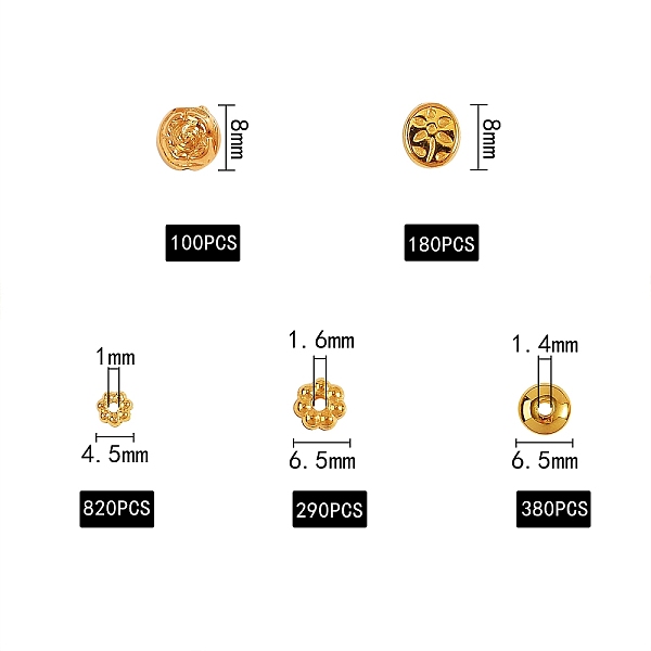 PandaHall 1804Pcs 100G 5 Style CCB Plastic Beads, Flower & Oval & Disc, Golden, 20g/style Plastic Mixed Shapes
PandaHall 1804Pcs 100G 5 Style CCB Plastic Beads, Flower & Oval & Disc, Golden, 20g/style Plastic Mixed Shapes