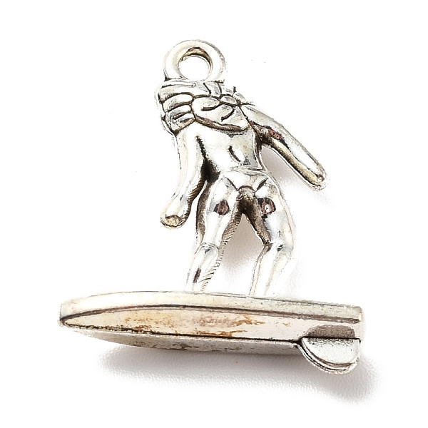 PandaHall Tibetan Style Alloy Pendants, Surfing, Antique Silver, 21x18.5x5mm, Hole: 1.6mm Alloy Human
PandaHall Tibetan Style Alloy Pendants, Surfing, Antique Silver, 21x18.5x5mm, Hole: 1.6mm Alloy Human
