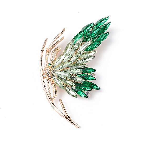PandaHall Rhinestone Butterfly Brooch Pin, Light Gold Alloy Badge for Women, Emerald, 73.5x64x15mm, Pin: 0.8mm Alloy+Rhinestone Green
PandaHall Rhinestone Butterfly Brooch Pin, Light Gold Alloy Badge for Women, Emerald, 73.5x64x15mm, Pin: 0.8mm Alloy+Rhinestone Green