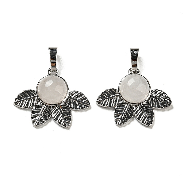 PandaHall Natural Quartz Crystal Pendants, Rock Crystal Pendants, Rack Plating Brass Leaf Charms, Platinum, Cadmium Free & Lead Free...
PandaHall Natural Quartz Crystal Pendants, Rock Crystal Pendants, Rack Plating Brass Leaf Charms, Platinum, Cadmium Free & Lead Free...