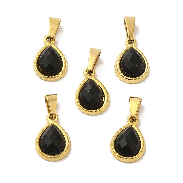 PandaHall Natural Obsidian Faceted Teardrop Charms, with Golden Tone 304 Stainless Steel Snap on Bails, 14x9.5x4mm, Hole: 6x3mm Obsidian...
PandaHall Natural Obsidian Faceted Teardrop Charms, with Golden Tone 304 Stainless Steel Snap on Bails, 14x9.5x4mm, Hole: 6x3mm Obsidian...