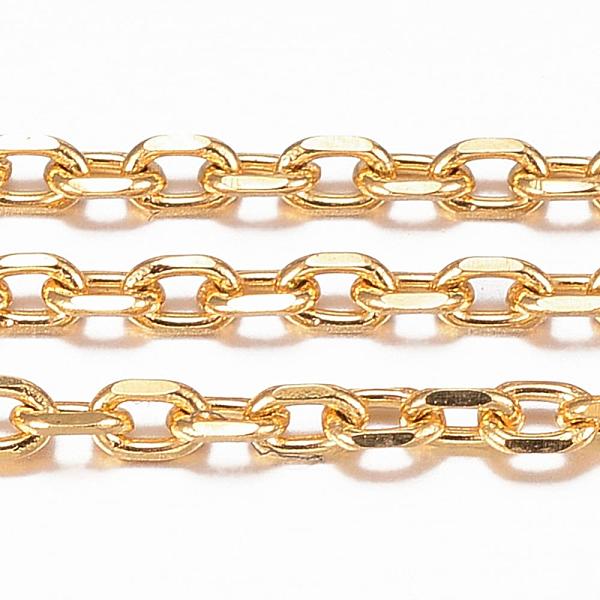 PandaHall Ion Plating(IP) 304 Stainless Steel Cable Chains, Diamond Cut Chains, Soldered, Faceted, with Spool, Oval, Golden...
PandaHall Ion Plating(IP) 304 Stainless Steel Cable Chains, Diamond Cut Chains, Soldered, Faceted, with Spool, Oval, Golden...