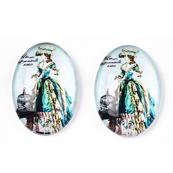 PandaHall Glass Cabochons, with European Style Pattern, Oval, Dark Turquoise, 25x18x6mm Glass Oval
PandaHall Glass Cabochons, with European Style Pattern, Oval, Dark Turquoise, 25x18x6mm Glass Oval