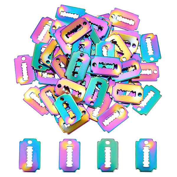 PandaHall Unicraftale 50Pcs Rack Plating 304 Stainless Steel Charms, Cadmium Free & Nickel Free & Lead Free, Rectangle, Rainbow Color...
PandaHall Unicraftale 50Pcs Rack Plating 304 Stainless Steel Charms, Cadmium Free & Nickel Free & Lead Free, Rectangle, Rainbow Color...