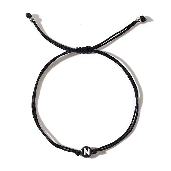 PandaHall Acrylic Letter N Adjustable Braided Cord Bracelets for Men, Black Acrylic Letter N
PandaHall Acrylic Letter N Adjustable Braided Cord Bracelets for Men, Black Acrylic Letter N