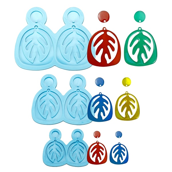 PandaHall 3Pcs 3 Style DIY Leaf Dangle Stud Earrings Silicone Molds, Resin Casting Molds, For UV Resin, Epoxy Resin Jewelry Making, Leaf...
PandaHall 3Pcs 3 Style DIY Leaf Dangle Stud Earrings Silicone Molds, Resin Casting Molds, For UV Resin, Epoxy Resin Jewelry Making, Leaf...