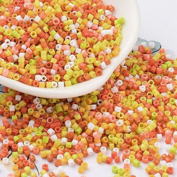 PandaHall Baking Paint Glass Seed Beads, Cylinder, Dark Orange, 2x1.5mm, Hole: 1mm, about 5599pcs/50g Glass
PandaHall Baking Paint Glass Seed Beads, Cylinder, Dark Orange, 2x1.5mm, Hole: 1mm, about 5599pcs/50g Glass