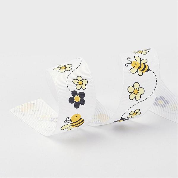 PandaHall Polyester Grosgrain Ribbons, Bees and Flower, Printed, White, 1 inch(25mm), about 100yards/roll(91.44m/roll) Polyester White
PandaHall Polyester Grosgrain Ribbons, Bees and Flower, Printed, White, 1 inch(25mm), about 100yards/roll(91.44m/roll) Polyester White