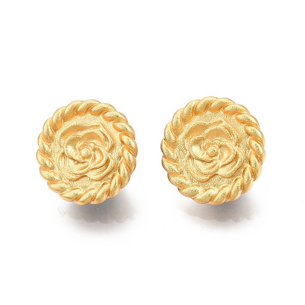 PandaHall Flat Round with Flower Pattern Brass Stud Earring Findings, with Vertical Loops, Nickel Free, Matte Gold Color, 18mm, Hole: 1.6mm...
PandaHall Flat Round with Flower Pattern Brass Stud Earring Findings, with Vertical Loops, Nickel Free, Matte Gold Color, 18mm, Hole: 1.6mm...