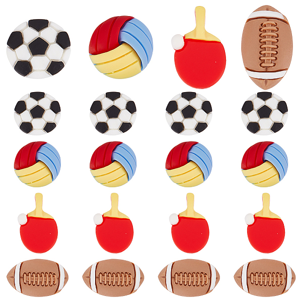 PandaHall SUNNYCLUE 80Pcs 4 Styles Sports Theme Opaque Resin Cabochons, Mixed Color, 24x14x5.5mm, 20pcs/style Resin Sports Multicolor
PandaHall SUNNYCLUE 80Pcs 4 Styles Sports Theme Opaque Resin Cabochons, Mixed Color, 24x14x5.5mm, 20pcs/style Resin Sports Multicolor