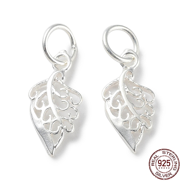 PandaHall 925 Sterling Silver Hollow Charms, with Jump Ring, Leaf, Silver, 14x7x1.5mm, Hole: 4mm Sterling Silver Leaf
PandaHall 925 Sterling Silver Hollow Charms, with Jump Ring, Leaf, Silver, 14x7x1.5mm, Hole: 4mm Sterling Silver Leaf