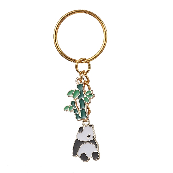 PandaHall Panda & Bamboo Alloy Enamel Pendant Keychains, with Iron Split Key Rings, Golden, 7.15cm Alloy Panda
PandaHall Panda & Bamboo Alloy Enamel Pendant Keychains, with Iron Split Key Rings, Golden, 7.15cm Alloy Panda