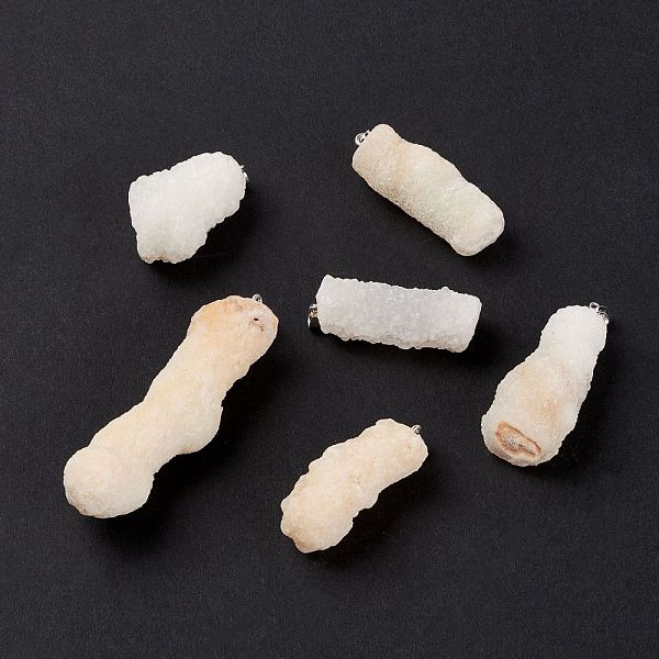 PandaHall Natural Crystal Agate Pendants, with Platinum Tone Brass Snap on Bails, Column, 24~67.5x15~25.5x11.5~19mm, Hole: 4.5x4.5mm...
PandaHall Natural Crystal Agate Pendants, with Platinum Tone Brass Snap on Bails, Column, 24~67.5x15~25.5x11.5~19mm, Hole: 4.5x4.5mm...