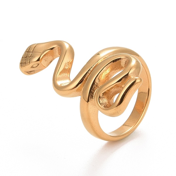PandaHall Ion Plating(IP) 304 Stainless Steel Snake Open Cuff Ring, Chunky Wide Band Ring for Women, Golden, Inner Diameter: 17.3~17.9mm 304...
PandaHall Ion Plating(IP) 304 Stainless Steel Snake Open Cuff Ring, Chunky Wide Band Ring for Women, Golden, Inner Diameter: 17.3~17.9mm 304...