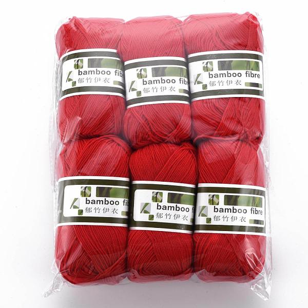 PandaHall Soft Baby Yarns, with Bamboo Fibre and Silk, FireBrick, 1mm, about 140m/roll, 50g/roll, 6rolls/box Bamboo Fiber+Silk Red
PandaHall Soft Baby Yarns, with Bamboo Fibre and Silk, FireBrick, 1mm, about 140m/roll, 50g/roll, 6rolls/box Bamboo Fiber+Silk Red