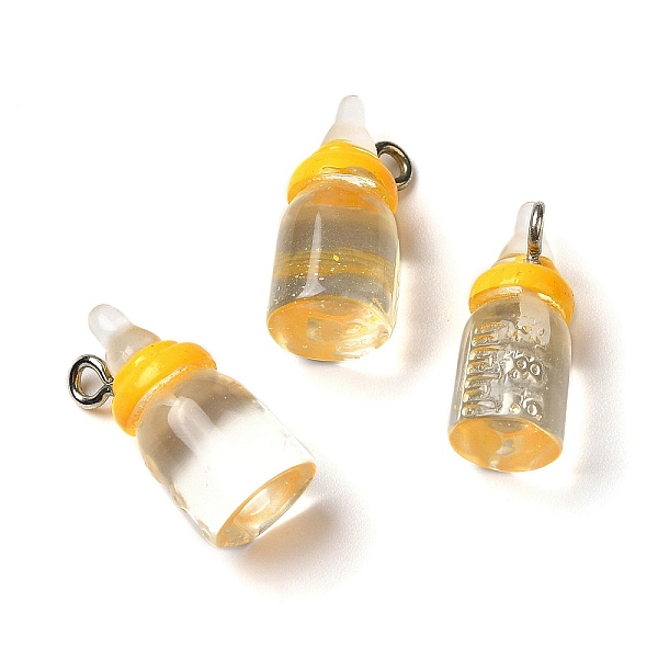 PandaHall Transparent Resin Pendants, Milk Bottle Charms, with Platinum Tone Zinc Alloy Loops, Gold, 20x9mm, Hole: 2mm Alloy+Resin Bottle...
PandaHall Transparent Resin Pendants, Milk Bottle Charms, with Platinum Tone Zinc Alloy Loops, Gold, 20x9mm, Hole: 2mm Alloy+Resin Bottle...