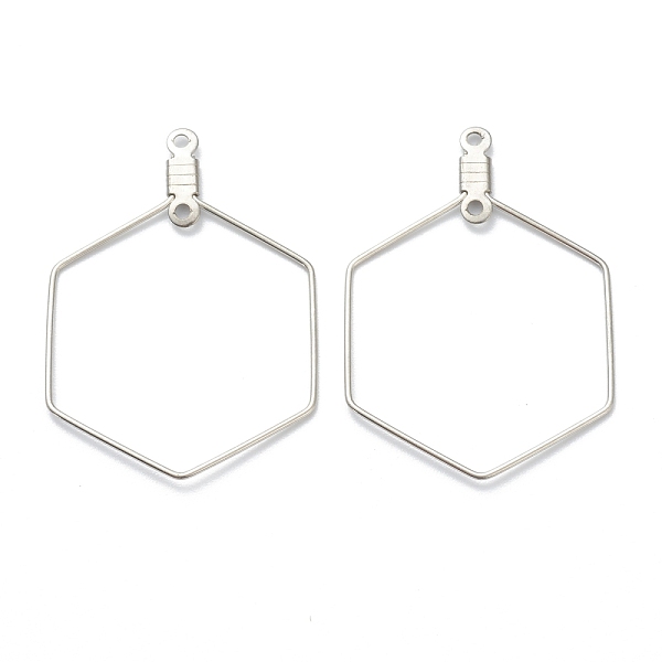 PandaHall 316 Stainless Steel Earring Findings, Hexagon, Stainless Steel Color, 35x25x1.2mm, Hole: 1.2mm 316 Surgical Stainless Steel
PandaHall 316 Stainless Steel Earring Findings, Hexagon, Stainless Steel Color, 35x25x1.2mm, Hole: 1.2mm 316 Surgical Stainless Steel