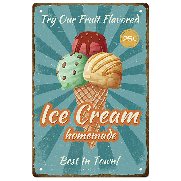 PandaHall SUPERDANT Ice Cream Homemade Tin Sign Try Our Fruit Flavored Vintage Metal Tin Signs Funny Wall Art Painting Iron Decor for...
PandaHall SUPERDANT Ice Cream Homemade Tin Sign Try Our Fruit Flavored Vintage Metal Tin Signs Funny Wall Art Painting Iron Decor for...