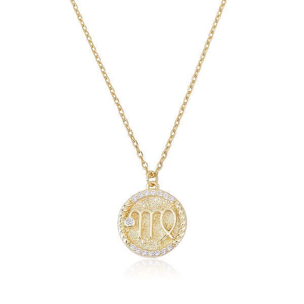 PandaHall 925 Sterling Silver 12 Constellation Necklace Gold Horoscope Zodiac Sign Necklace Round Astrology Pendant Necklace with Zircons..., Clear
PandaHall 925 Sterling Silver 12 Constellation Necklace Gold Horoscope Zodiac Sign Necklace Round Astrology Pendant Necklace with Zircons..., Clear