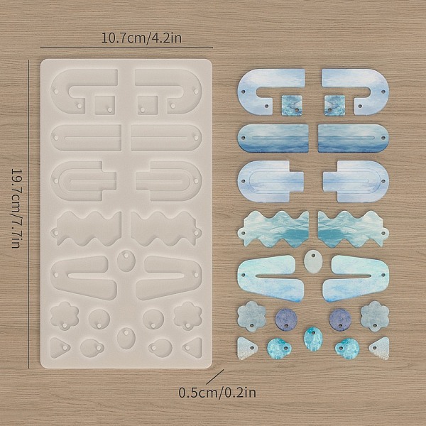PandaHall DIY Silicone Molds, Decoration Making, Resin Casting Molds, For UV Resin, Epoxy Resin Jewelry Making, Clear, 200x110x5mm, Hole...
PandaHall DIY Silicone Molds, Decoration Making, Resin Casting Molds, For UV Resin, Epoxy Resin Jewelry Making, Clear, 200x110x5mm, Hole...