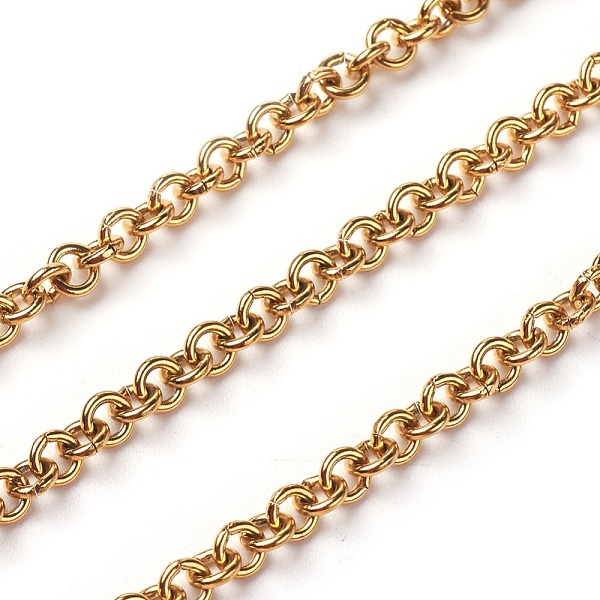 PandaHall Vacuum Plating 304 Stainless Steel Rolo Chains, Belcher Chain, with Spool, Unwelded, Golden, 4x4x1mm, about 32.8 Feet(10m)/roll...
PandaHall Vacuum Plating 304 Stainless Steel Rolo Chains, Belcher Chain, with Spool, Unwelded, Golden, 4x4x1mm, about 32.8 Feet(10m)/roll...