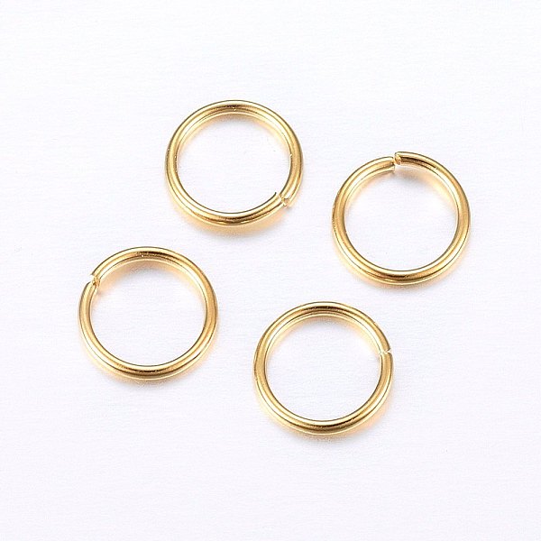 PandaHall 304 Stainless Steel Open Jump Rings, Golden, 8x0.9mm, Inner Diameter: 6.5mm 304 Stainless Steel
PandaHall 304 Stainless Steel Open Jump Rings, Golden, 8x0.9mm, Inner Diameter: 6.5mm 304 Stainless Steel
