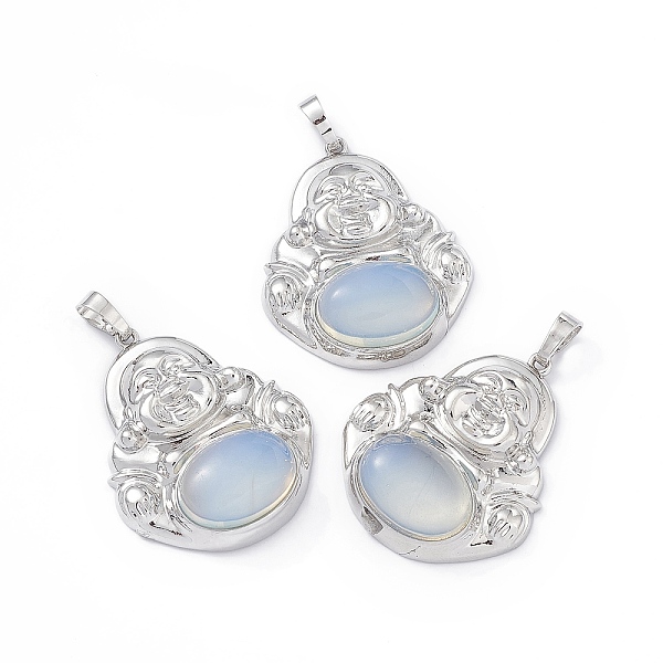 PandaHall Opalite Pendants, Buddha Charms, with Platinum Tone Rack Plating Brass Findings, Cadmium Free & Lead Free, 39x32x9.5mm, Hole...
PandaHall Opalite Pendants, Buddha Charms, with Platinum Tone Rack Plating Brass Findings, Cadmium Free & Lead Free, 39x32x9.5mm, Hole...
