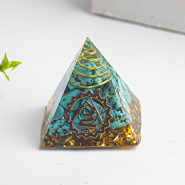 PandaHall Chakra Theme Orgonite Pyramid Resin Energy Generators, Reiki Synthetic Turquoise Chips Inside for Home Office Desk Decoration...
PandaHall Chakra Theme Orgonite Pyramid Resin Energy Generators, Reiki Synthetic Turquoise Chips Inside for Home Office Desk Decoration...