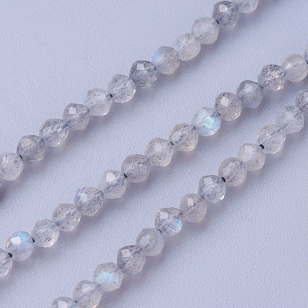 PandaHall Natural Labradorite Beads Strands, Faceted, Round, 3~3.5mm, Hole: 0.5mm, about 115~130pcs/strand, 14.5~16.1 inch(37~41cm)..., Gray
PandaHall Natural Labradorite Beads Strands, Faceted, Round, 3~3.5mm, Hole: 0.5mm, about 115~130pcs/strand, 14.5~16.1 inch(37~41cm)..., Gray