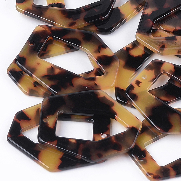 PandaHall Cellulose Acetate(Resin) Pendants, Tortoiseshell Pattern, Two-tone, Polygon, Goldenrod, 40x35x2.5mm, Hole: 2mm Cellulose Acetate..., Gold
PandaHall Cellulose Acetate(Resin) Pendants, Tortoiseshell Pattern, Two-tone, Polygon, Goldenrod, 40x35x2.5mm, Hole: 2mm Cellulose Acetate..., Gold