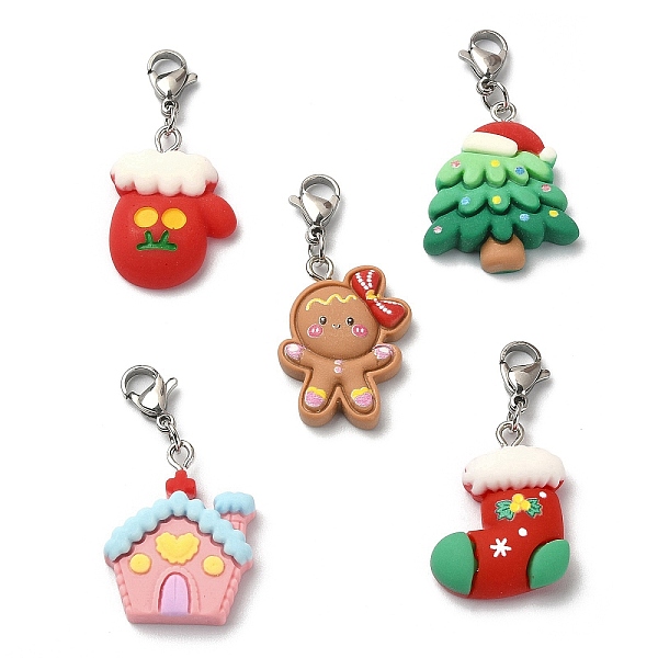 PandaHall Christmas Theme Resin Pendant Decoration, with 304 Stainless Steel Lobster Claw Clasps, Gingerbread..., Multicolor
PandaHall Christmas Theme Resin Pendant Decoration, with 304 Stainless Steel Lobster Claw Clasps, Gingerbread..., Multicolor