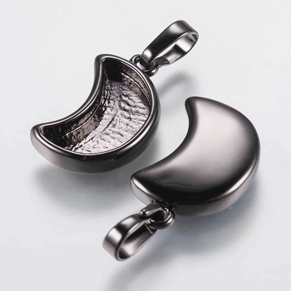 PandaHall Brass Pendant Cabochon Settings, Plain Edge Bezel Cups, Long-Lasting Plated, Moon, Gunmetal, 16.5x10.5x3mm, Hole: 2x2.5mm, Tray...
PandaHall Brass Pendant Cabochon Settings, Plain Edge Bezel Cups, Long-Lasting Plated, Moon, Gunmetal, 16.5x10.5x3mm, Hole: 2x2.5mm, Tray...