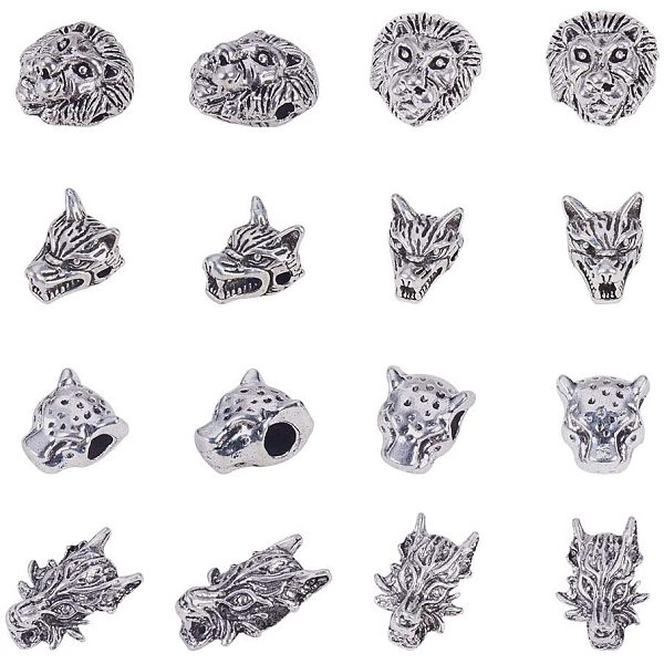 PandaHall 40pcs 4 Style Antique Silver Tibetan Style Alloy Beads Spacer Beads Lion Wolf Leopard Dragon Head Beads Bracelet Necklace...
PandaHall 40pcs 4 Style Antique Silver Tibetan Style Alloy Beads Spacer Beads Lion Wolf Leopard Dragon Head Beads Bracelet Necklace...