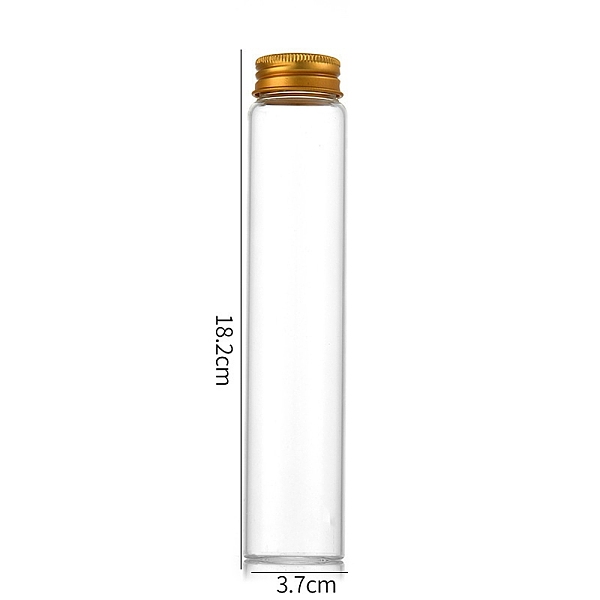 PandaHall Clear Glass Bottles Bead Containers, Screw Top Bead Storage Tubes with Aluminum Cap, Column, Golden, 3.7x18cm, Capacity: 150ml..., Gold
PandaHall Clear Glass Bottles Bead Containers, Screw Top Bead Storage Tubes with Aluminum Cap, Column, Golden, 3.7x18cm, Capacity: 150ml..., Gold